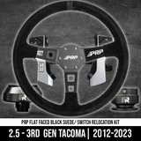 Steering Wheel Adapter & Switch Group Relocation Kit w/ PRP Deep Dish Suede |  2012+ Tacoma