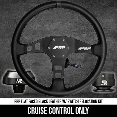 Steering Wheel Adapter & Switch Group Relocation Kit w/ PRP Flat Faced Leather |  2012+ Tacoma