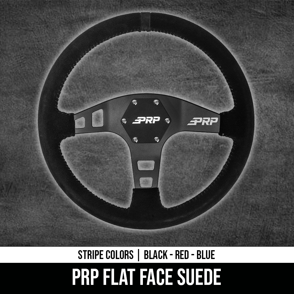 PRP Flat Faced Steering Wheel- Suede