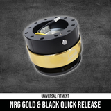 NRG Steering Wheel Quick Release 2.0 - Gold Ring / Black Body
