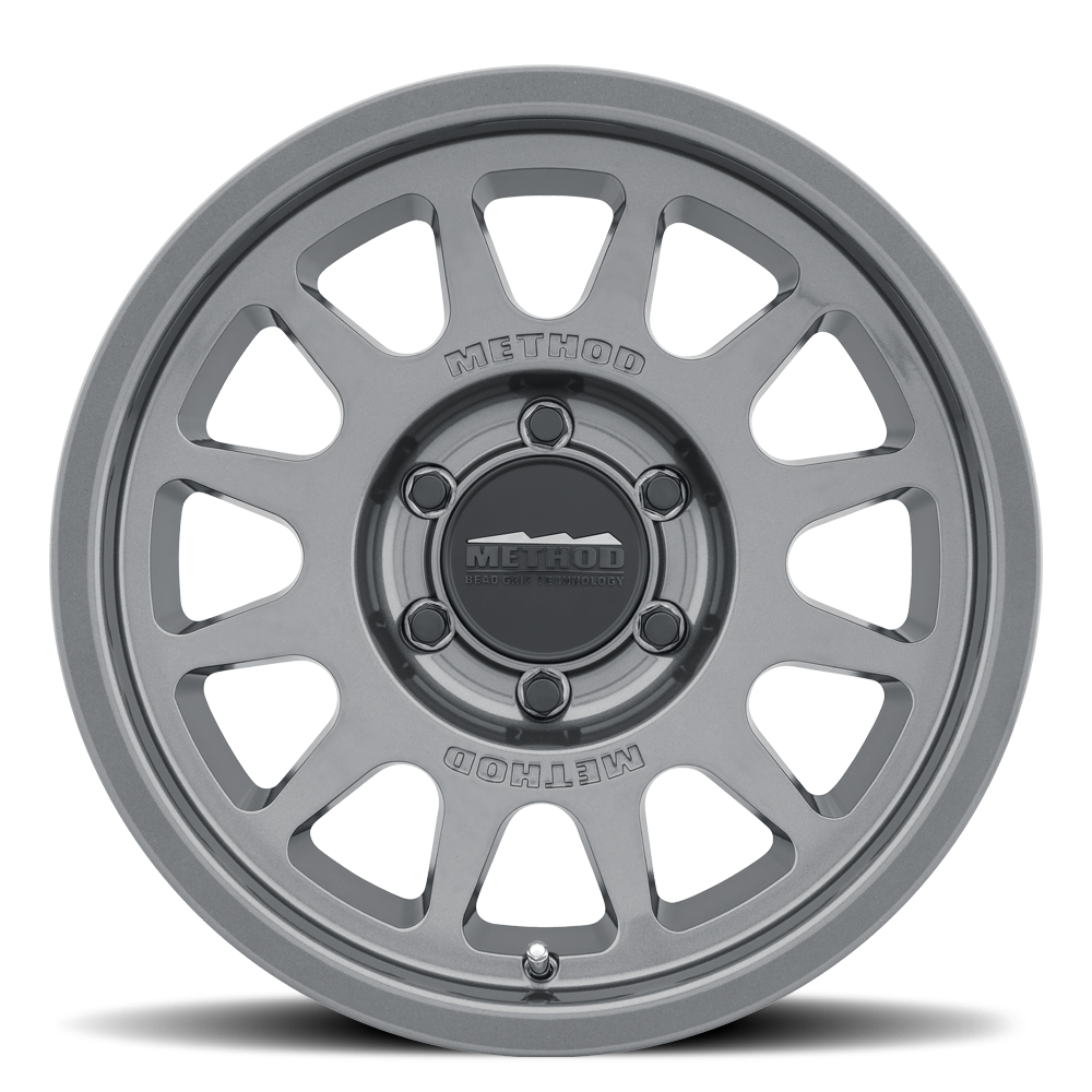 MR703 Bead Grip, 17x8.5, 0mm Offset, 6x5.5, 6x139.7, 106.25mm Centerbore, Gloss Titanium