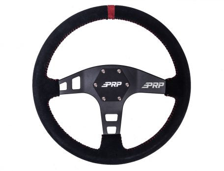 PRP Flat Faced Steering Wheel- Suede