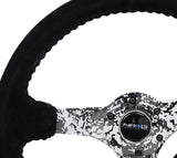 NRG Reinforced Steering Wheel White Hydrodipped Digi-Camo Spokes